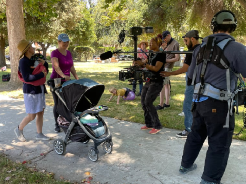 FSU alumna Aloura Charles's film crew for her short film "UNDER."