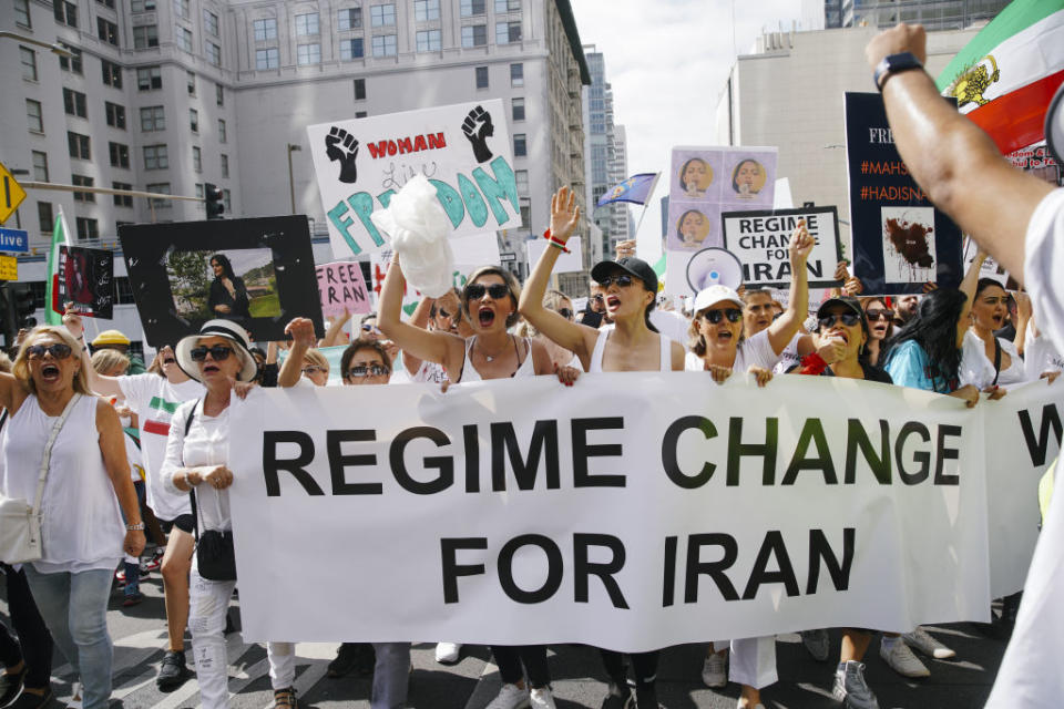 Iran Protests 2022 Los Angeles Pershing Square