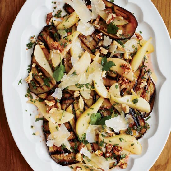 Eggplant, Pear and Pecorino Salad