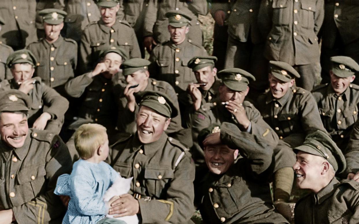 A scene from Peter Jackson's film They Shall Not Grow Old - PA