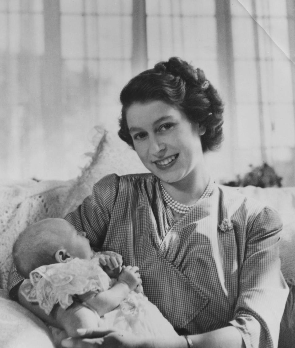 princess anne and queen elizabeth christening