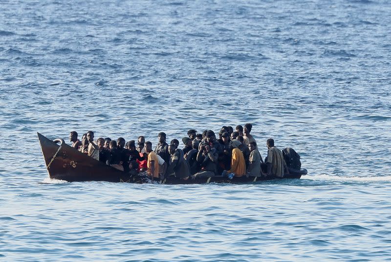 Migrants on Lampedusa