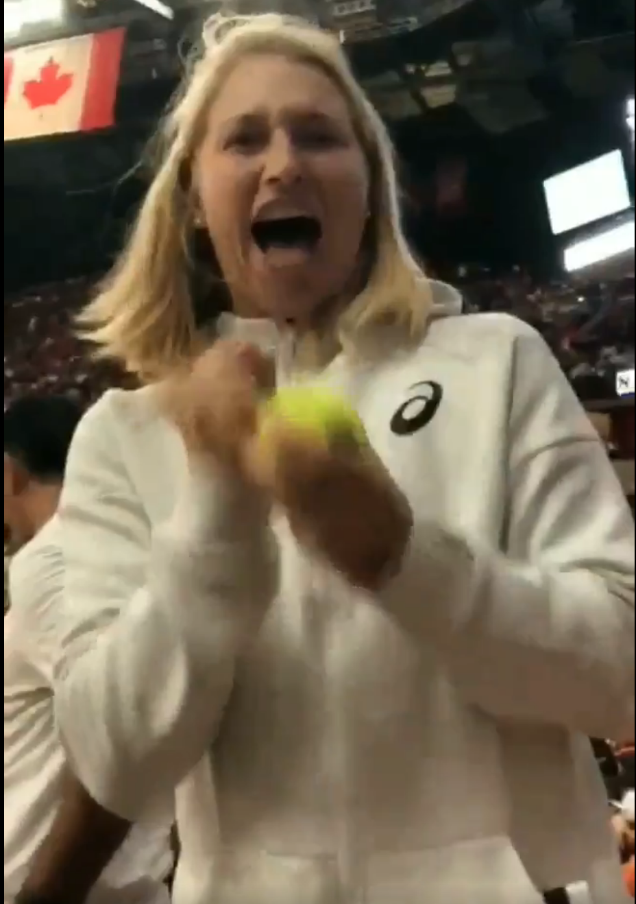 Gavrilova is absolutely stoked. Pic: Twitter