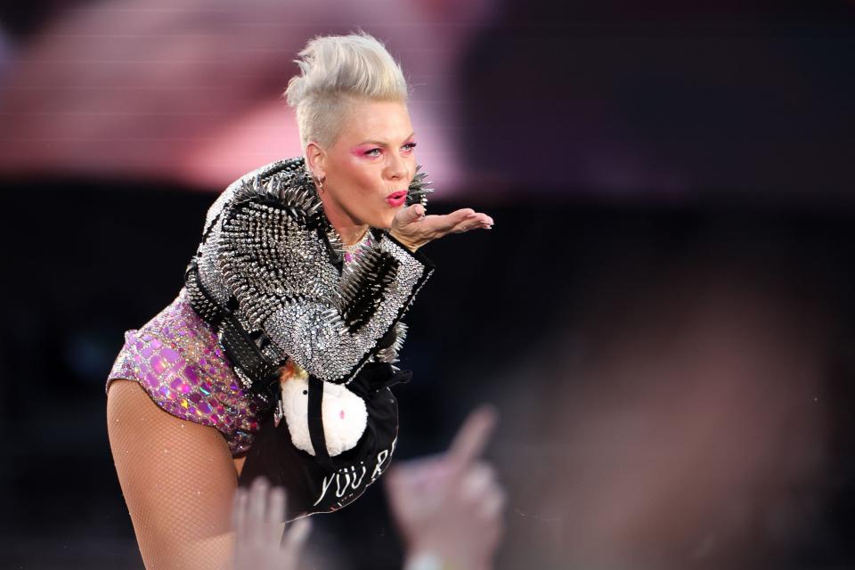 Pink will be the first woman to headline a stadium concert in Wisconsin at American Family Field Aug. 14.