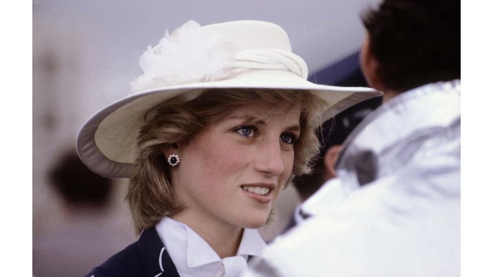 Diana Princess of Wales meets firemen during a visit to Manukau, near Auckland, New Zealand during the Royal Tour of New Zealand, April 19, 1983.