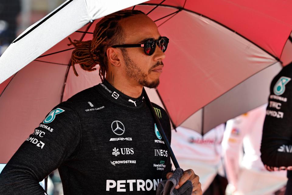 Lewis Hamilton before the Azerbaijan Formula One Grand Prix.