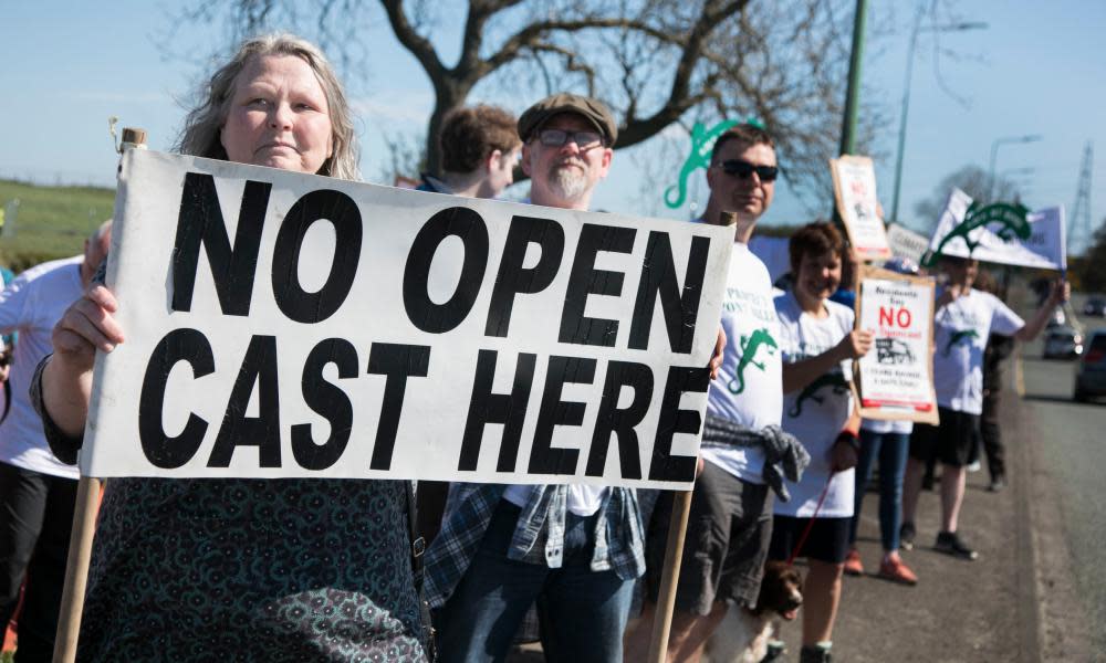 Local residents protest in County Durham