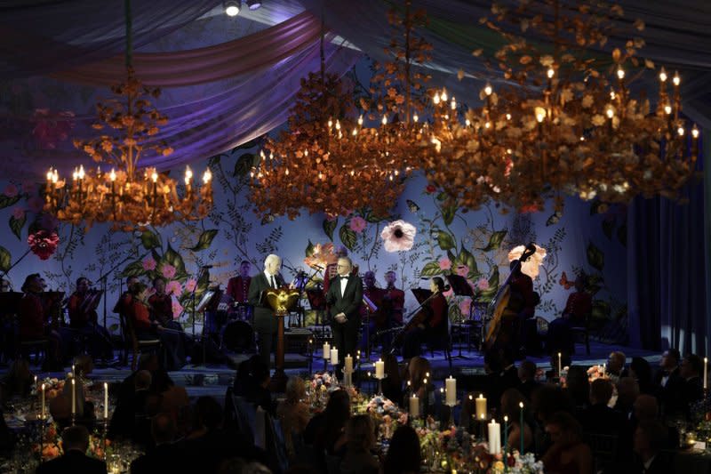 U.S. President Joe Biden hosts Australian Prime Minister Anthony Albanese for a state dinner at the White House in Washington, D.C., on Wednesday. Photo by Yuri Gripas/UPI