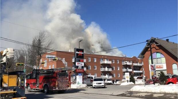 It is still not clear how the fire started and when residents will be able to return to their homes.  (Marie-Claude Julien/Radio-Canada - image credit)