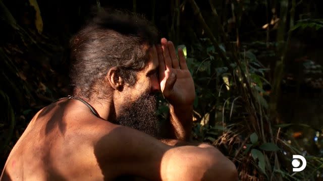 <p>warner bros</p> Nathan on 'Naked and Afraid XL'