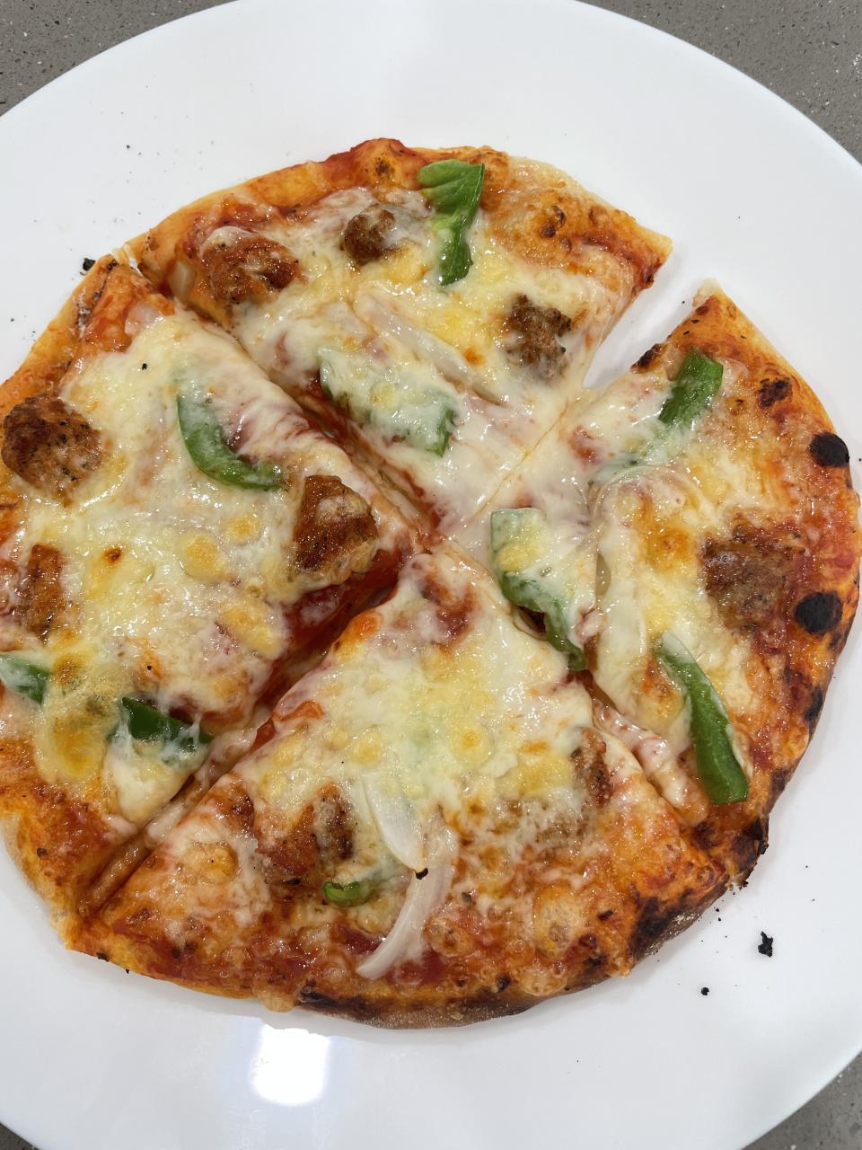 Here is the homemade pizza I made in 60 seconds with the Ooni Volt 12 electric pizza oven.