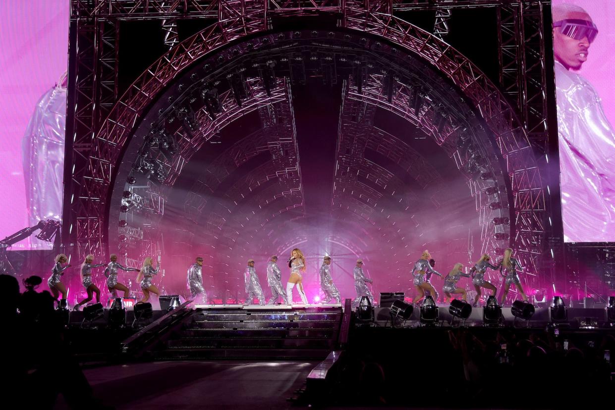 Beyoncé performs onstage during the opening night of the “RENAISSANCE WORLD TOUR” at Friends Arena on May 10, 2023 in Stockholm, Sweden.