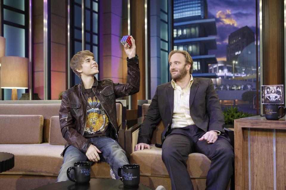 Justin Bieber and Jay Mohr on "Tonight with Jay Leno"