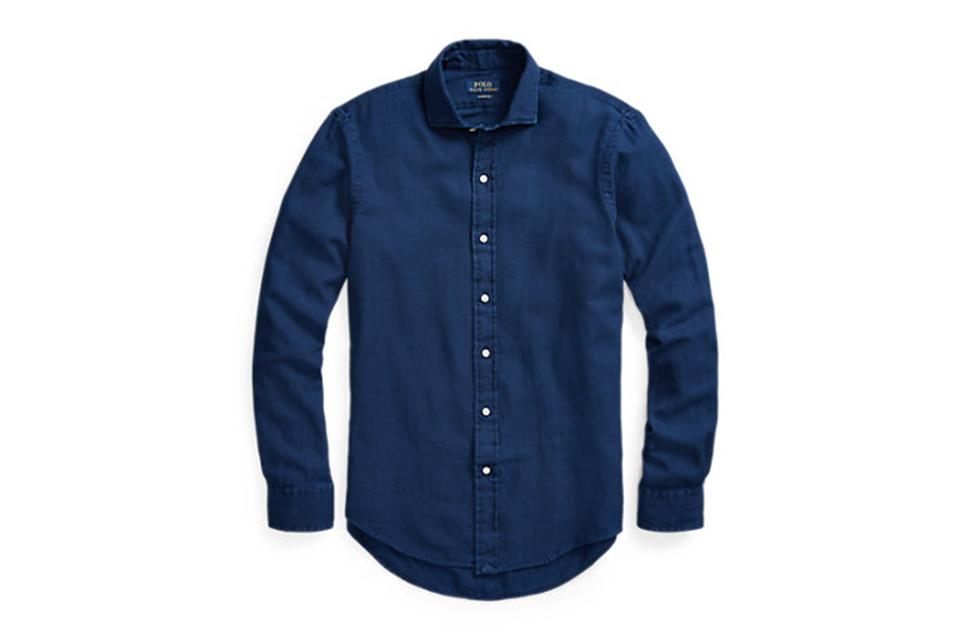 Polo Ralph lauren classic fit indigo dobby shirt (was $148, 34% off at checkout)