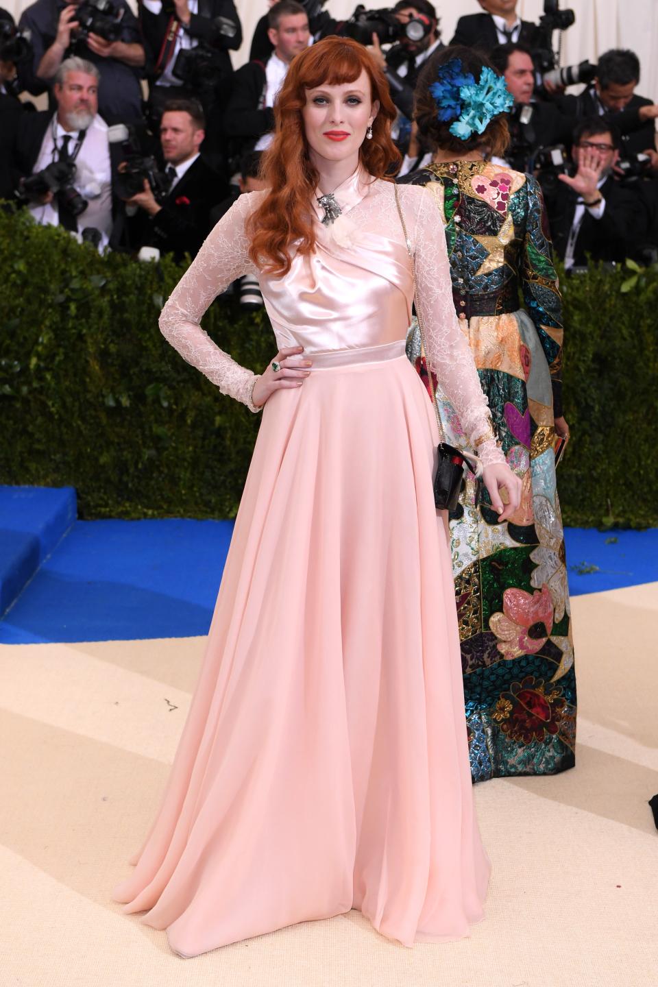<h1 class="title">Karen Elson in Lanvin and Tiffany & Co. jewelry</h1><cite class="credit">Photo: Shutterstock</cite>