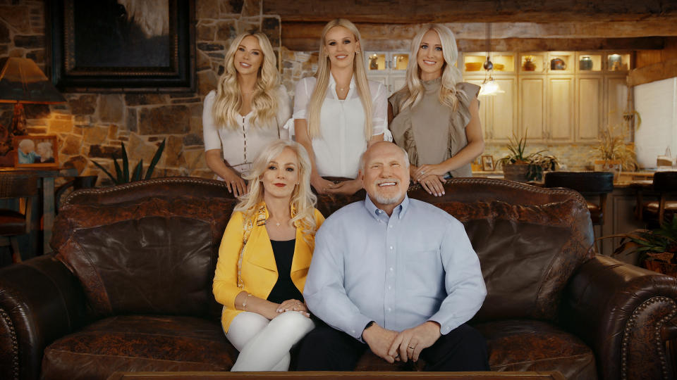 Meet the stars of "The Bradshaw Bunch" reality show. From left, back row: Rachel Bradshaw, Lacey Hester, Erin Bradshaw. From left, front row: Tammy Bradshaw, Terry Bradshaw. (Photo Courtesy E! Entertainment)