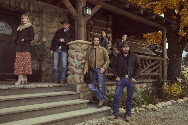 Paramount Network The cast of 'Yellowstone': Kelly Reilly, Kevin Costner, Luke Grimes, Cole Hauser, Kelsey Asbille and Wes Bentley