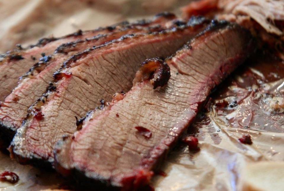 <p>Central Texas barbecue is all about the <a href="https://www.thedailymeal.com/recipes/texas-brisket?referrer=yahoo&category=beauty_food&include_utm=1&utm_medium=referral&utm_source=yahoo&utm_campaign=feed" rel="nofollow noopener" target="_blank" data-ylk="slk:beef brisket, usually seasoned with just salt and pepper;elm:context_link;itc:0;sec:content-canvas" class="link ">beef brisket, usually seasoned with just salt and pepper</a>, cooked low and slow over hardwood and served without <a href="https://www.thedailymeal.com/recipes/texas-barbecue-sauce?referrer=yahoo&category=beauty_food&include_utm=1&utm_medium=referral&utm_source=yahoo&utm_campaign=feed" rel="nofollow noopener" target="_blank" data-ylk="slk:sauce;elm:context_link;itc:0;sec:content-canvas" class="link ">sauce</a>. Check out the version served by pitmaster Aaron Franklin at Franklin Barbecue if you’re in Austin and don’t mind waking up early to wait in line. This is one of the <a href="https://www.thedailymeal.com/eat/restaurants-are-actually-worth-waiting-line?referrer=yahoo&category=beauty_food&include_utm=1&utm_medium=referral&utm_source=yahoo&utm_campaign=feed" rel="nofollow noopener" target="_blank" data-ylk="slk:restaurants worth waiting in line for;elm:context_link;itc:0;sec:content-canvas" class="link ">restaurants worth waiting in line for</a>. </p>