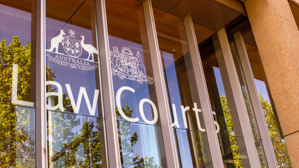 The exterior of the Supreme and Federal Courts building in Sydney