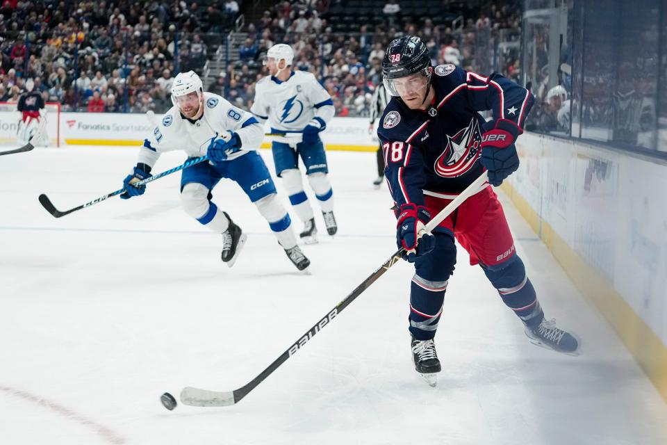 Blue Jackets defenseman Damon Severson is expected to miss approximately six weeks with an oblique injury.