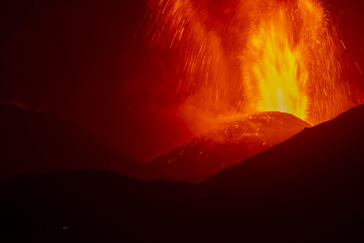 Mount Etna, the highest active volcano in continental Europe, erupted again, spewing ash and molten lava in Catania, Italy on Aug. 15.