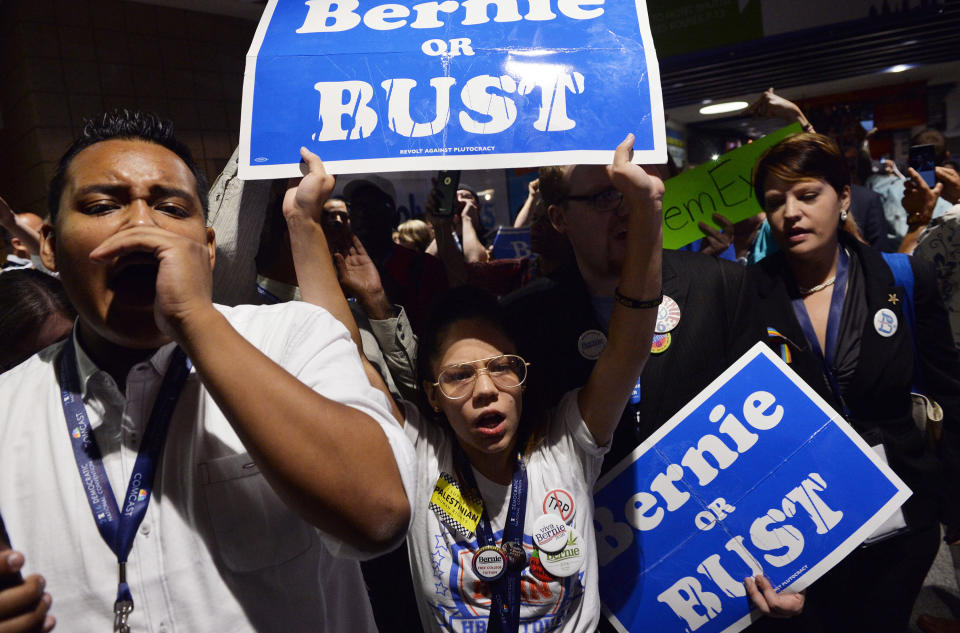 Supporters of Bernie Sanders