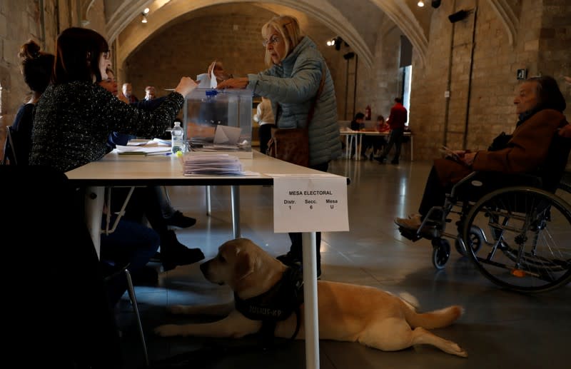 Spain's general election in Barcelona