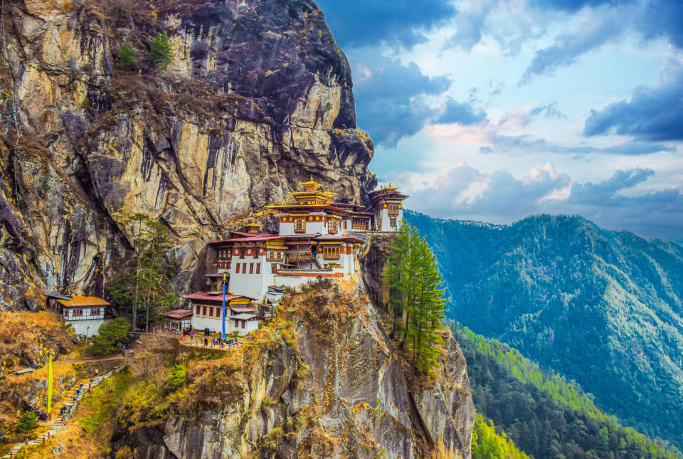 View of the Tiger&#39;s Nest monastery, also known as the Paro Taktsang, and the surrounding area in Bhutan. (Photo: Gettyimages)