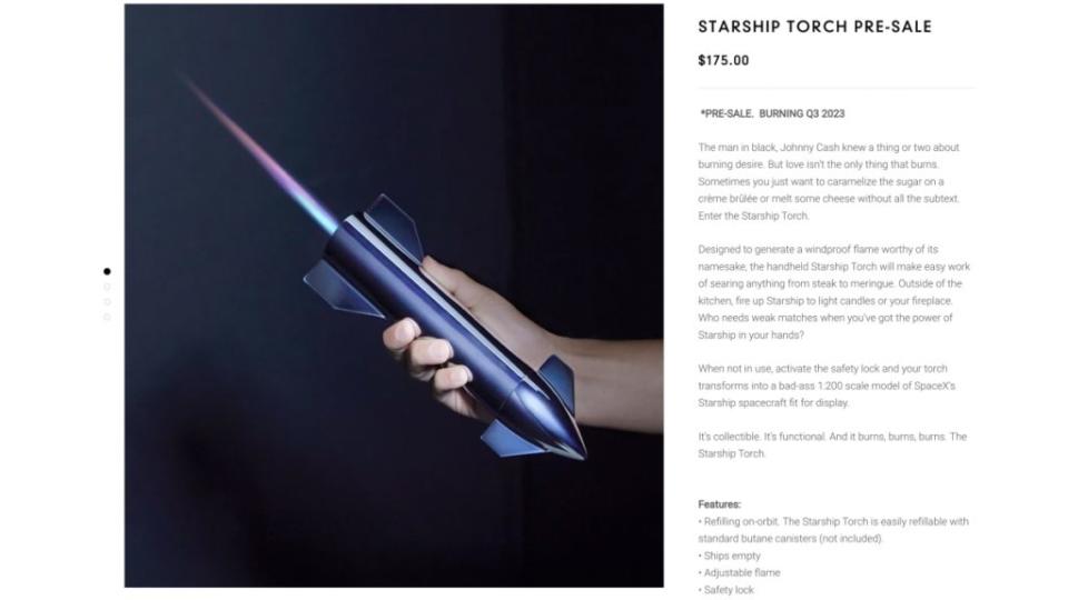 Starship Torch目前在SpaceX官網預售中，預計第三季開始發貨。(圖片來源/ SpaceX)