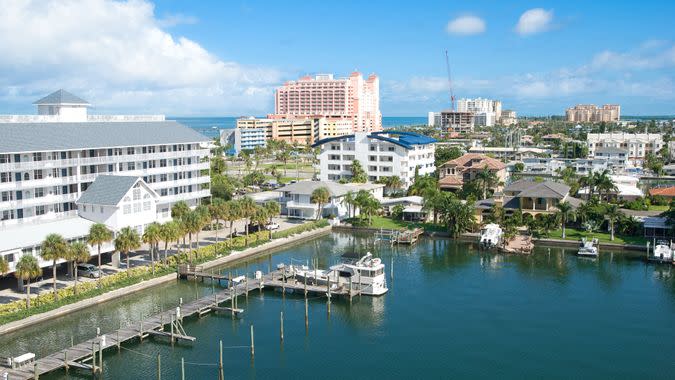 good view of a sunshine afternoon at Clearwater of Florid America.