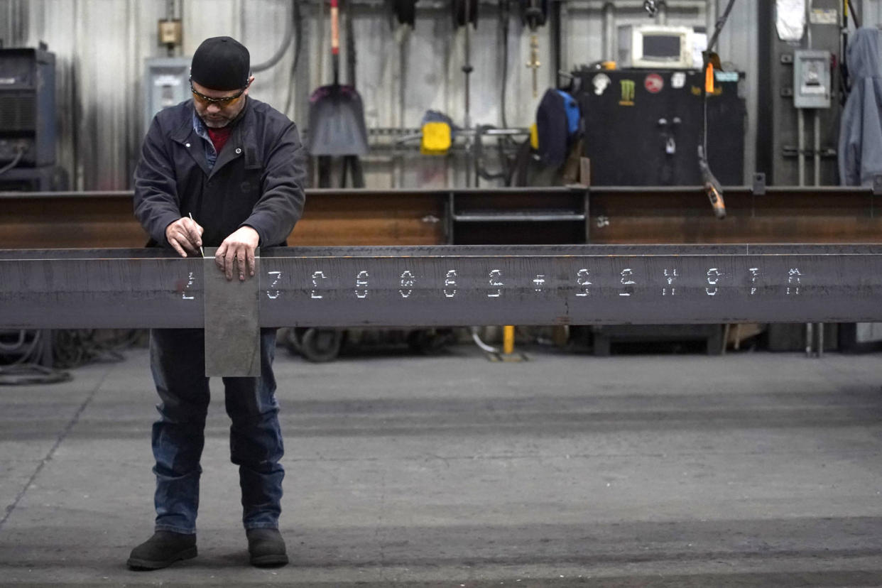 Steel worker (George Frey / Bloomberg via Getty Images file )