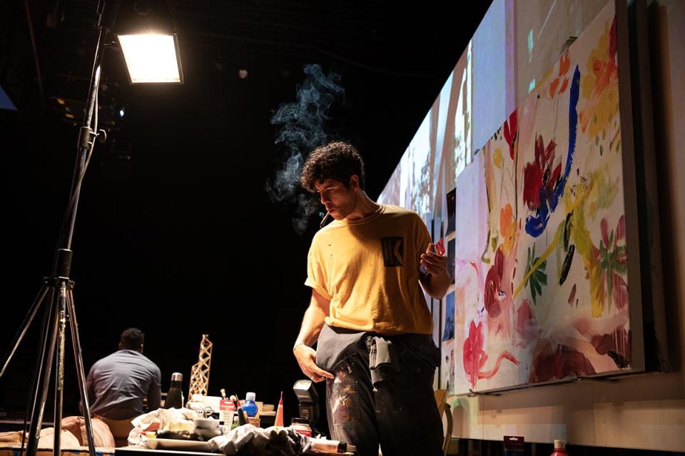 <span class="caption">Majd Mardo in director Ivo van Hove’s production of <em>A Little Life</em>, being performed in Dutch at the Brooklyn Academy of Music this month. </span><span class="photo-credit">Julieta Cervantes</span>