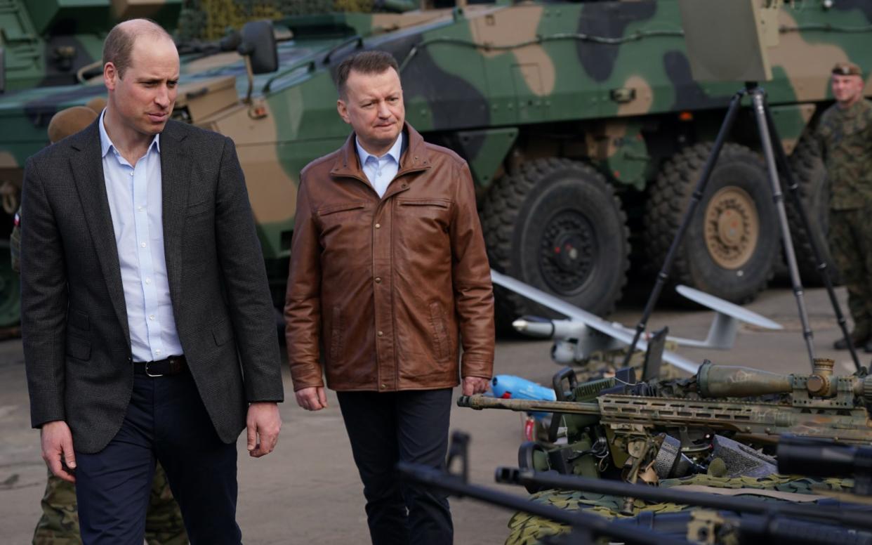 The Prince of Wales viewing military hardware with Polish Deputy Prime Minister and Minister of National Defence, Mariusz Blaszczak - Yui Mok/Getty Images