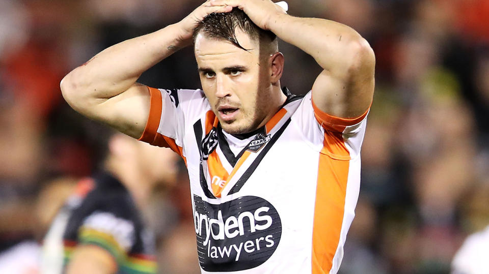 Josh Reynolds, pictured here in action for the Wests Tigers.