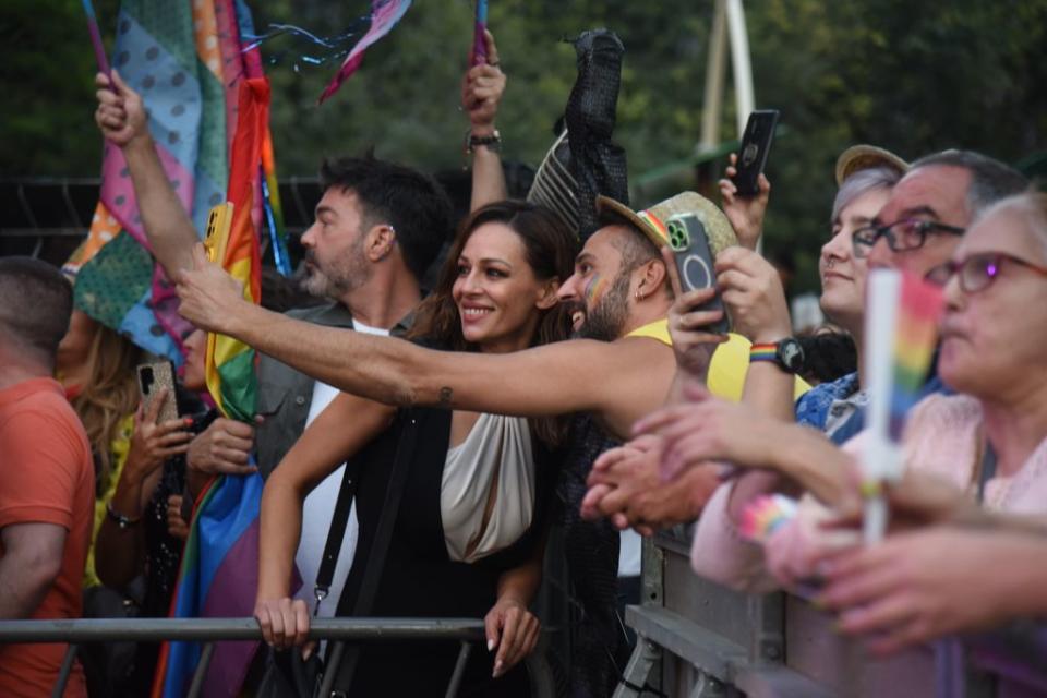 Eva González en el pregón del orgullo LGTBI en Sevilla, 27 de junio de 2024