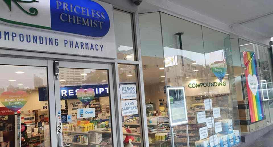 Priceless Chemist in Potts Point accused of selling toilet paper for an inflated cost during the coronavirus toilet paper shortage.