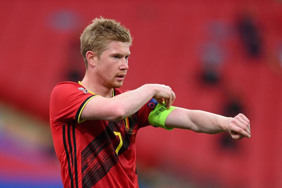 De Bruyne came off in the defeat to England. (Getty Images)