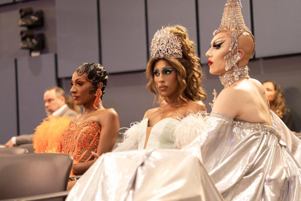 "Drag Race" winners Jaida Essence Hall, Priyanka and Sasha Velour attend a Murfreesboro town hall. Under the city's decency ordinance, they faced the risk of being arrested.