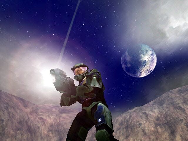 A screen shot from the Xbox game 'Halo.'