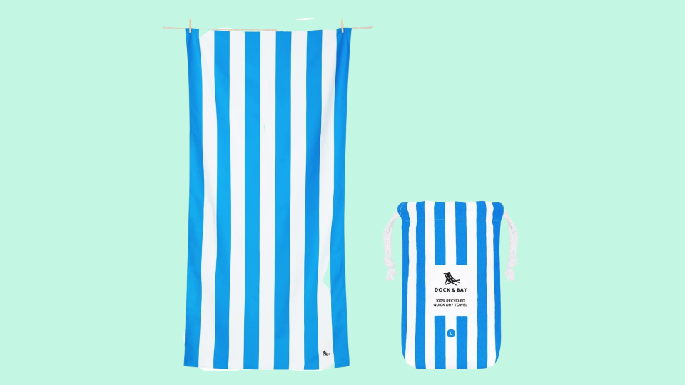 Beach vacation packing list: Dock & Bay towel
