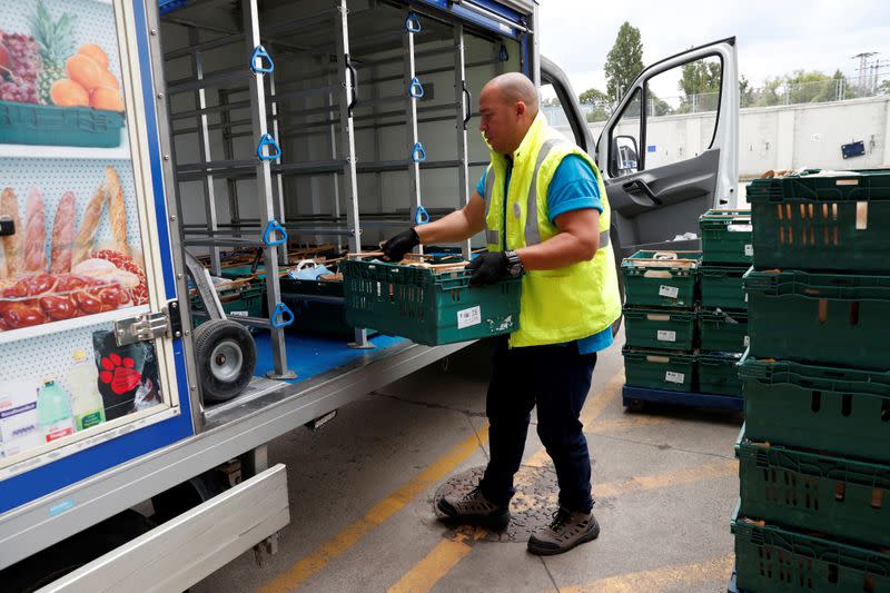 Czaban, 36-year-old, also known as DJ Revolution works as a food delivery truck driver for a supermaket chain during the global coronavirus disease (COVID-19) outbreak, in Budapest