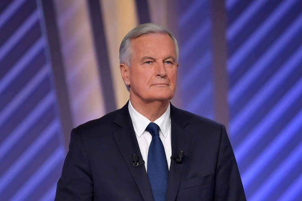 Michel Barnier poses prior the debate between the Les Republicains (LR) candidates for the French presidential election  (AFP via Getty Images)