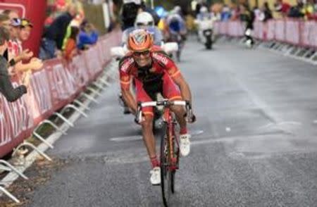 Spain's Joaquim Rodriguez competes in the men's elite road race at the UCI Road World Championships in Florence September 29, 2013. REUTERS/Luca Bettini/Pool