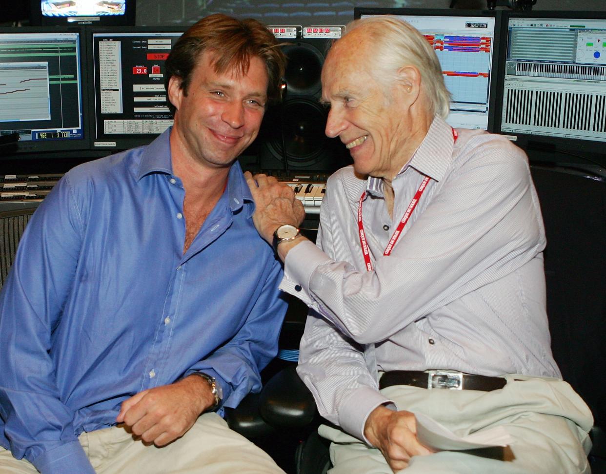 Giles and George Martin in 2006. (Photo: Ethan Miller/Getty Images)