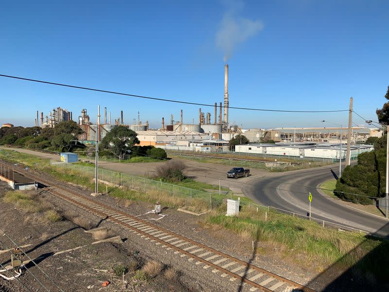 Exxon Mobil Corp’s Altona refinery is seen on the outskirts of Melbourne
