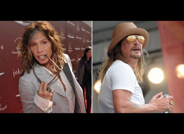 Kid Rock had a big problem with Aerosmith frontman Steven Tyler taking on a new gig as a judge on "American Idol" in 2010.     Kid Rock didn't believe a true rock star would even think about working for a show like "Idol" and proceeded to trash Tyler for it.     <a href="http://today.msnbc.msn.com/id/39954827/ns/today-entertainment/t/kid-rock-slams-steven-tylers-american-idol-gig/#.T2ICPGLLwbI" target="_hplink">Rock told<em> Entertainment Weekly,</em></a> "I think it's the stupidest thing he's ever done in his life. He's a sacred American institution of rock and roll, and he just threw it all out the window. Just stomped on it and se it on fire."     At a press conference, Tyler <a href="http://www.rollingstone.com/music/news/steven-tyler-on-kid-rock-hes-just-jealous-20101105" target="_hplink">responded</a>, "He's just jealous, he's just jealous. And he's working on his new record, so God bless him." 