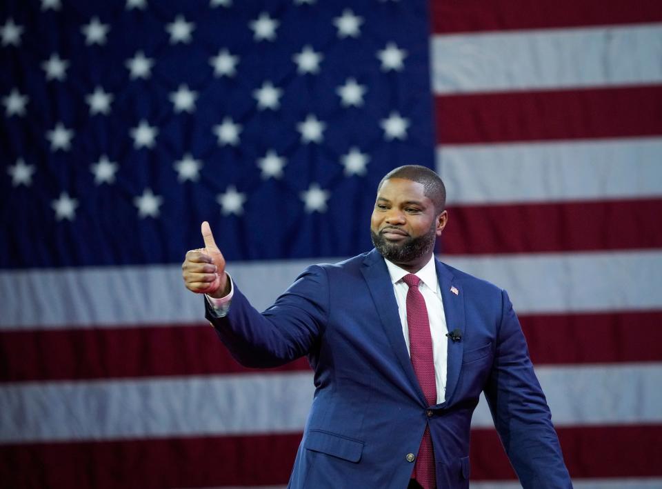 Florida Rep. Byron Donalds, seen here after his speech at the 2024 Conservative Political Action Conference, said Donald Trump's message has been pitch-perfect.