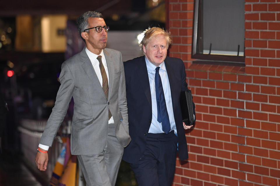 Prime Minister Boris Johnson arrives at the Octagon in Sheffield, South Yorkshire, for the BBC Question Time Leaders' Special.