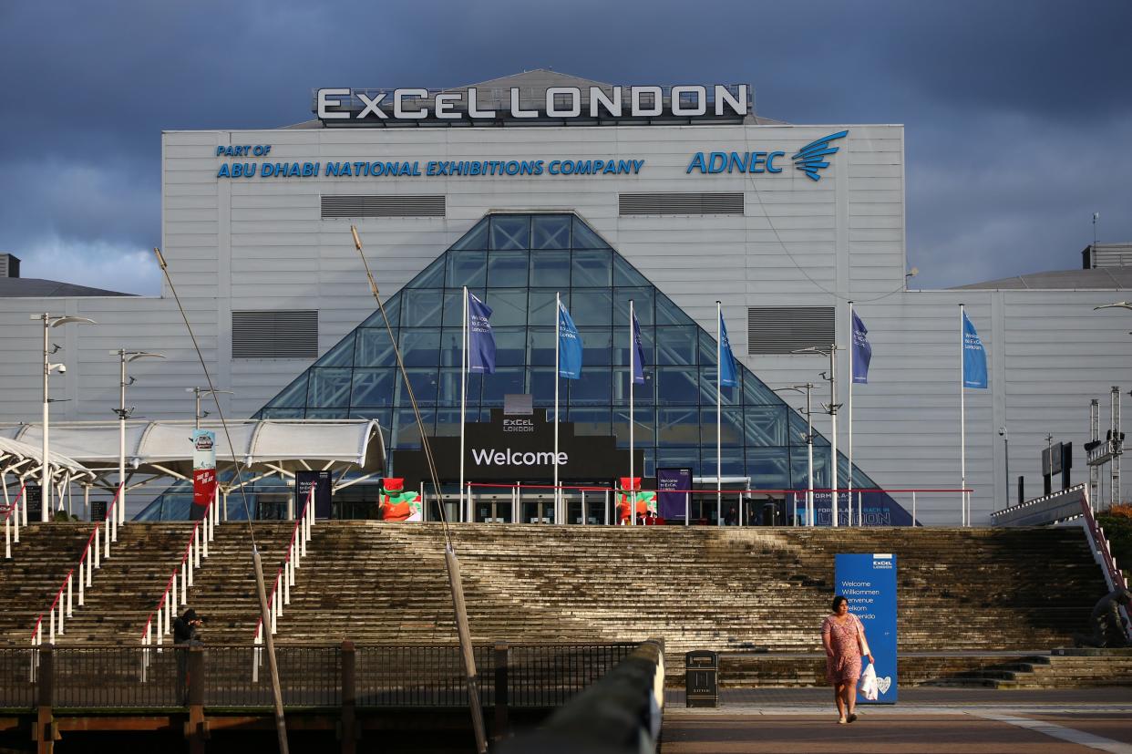 <p>The ExCel exhibition complex in the capital’s Docklands will be split so half of it can be used for vaccinations.  </p> (Getty Images)