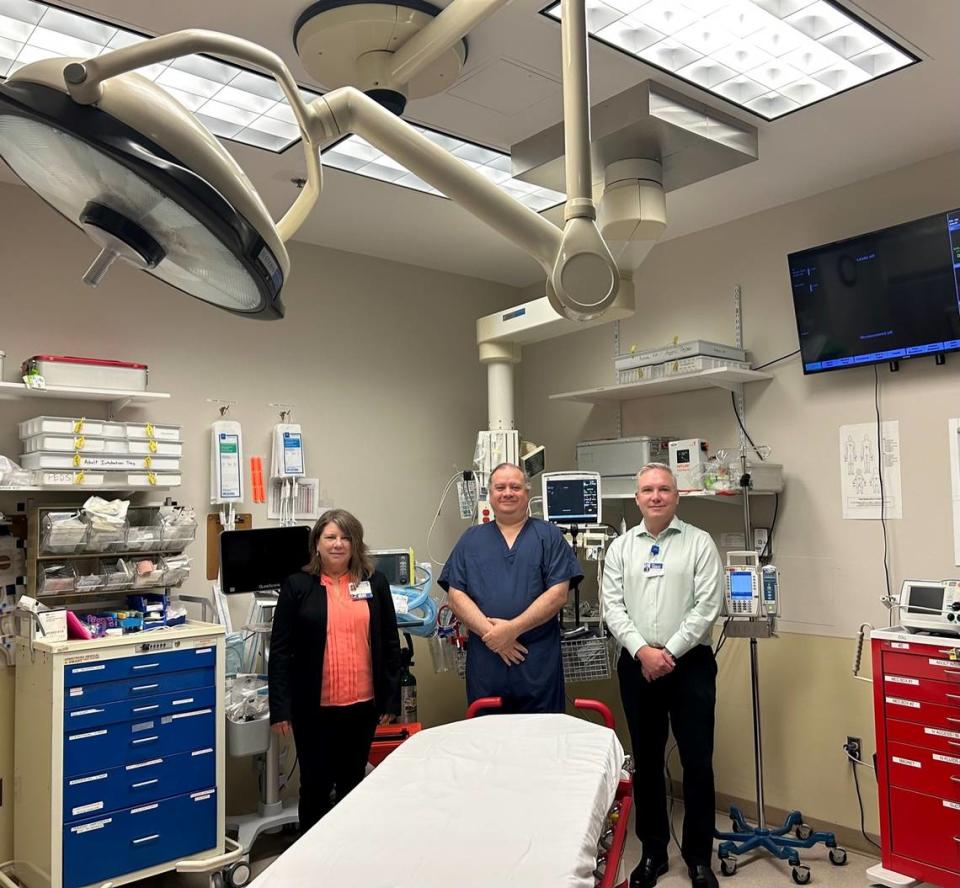 Kadlec hospital in Richland has become a level 2 trauma center. Leaders on the project included Rebecca Hammons, trauma program manager; Dr. Eduardo Smith Singares and Dr. Kevin Pieper, chief medical officer.